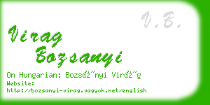 virag bozsanyi business card